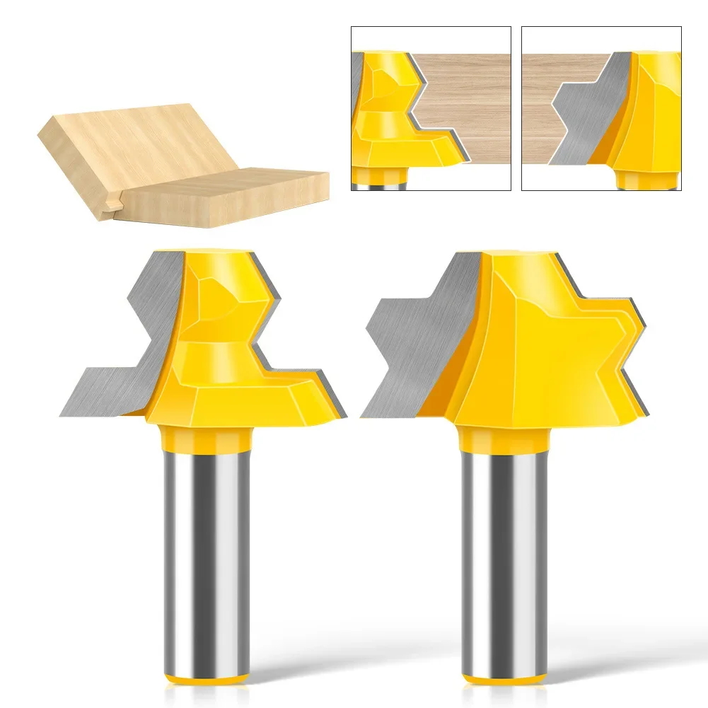 

1 комплект, фреза с хвостовиком 1/2 дюйма, 12 мм, 12,7 мм, фреза для композитной панели с шестигранными врезными шиповыми соединениями, восьмигранные врезные