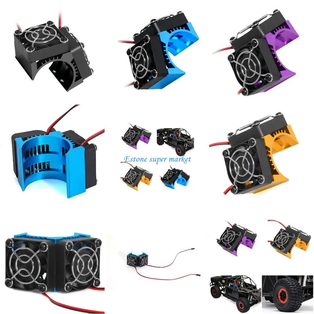 090B Geluidsarme koelventilatorkits Dubbele ventilatorontwerp koellichaam voor 1/8 model automotor