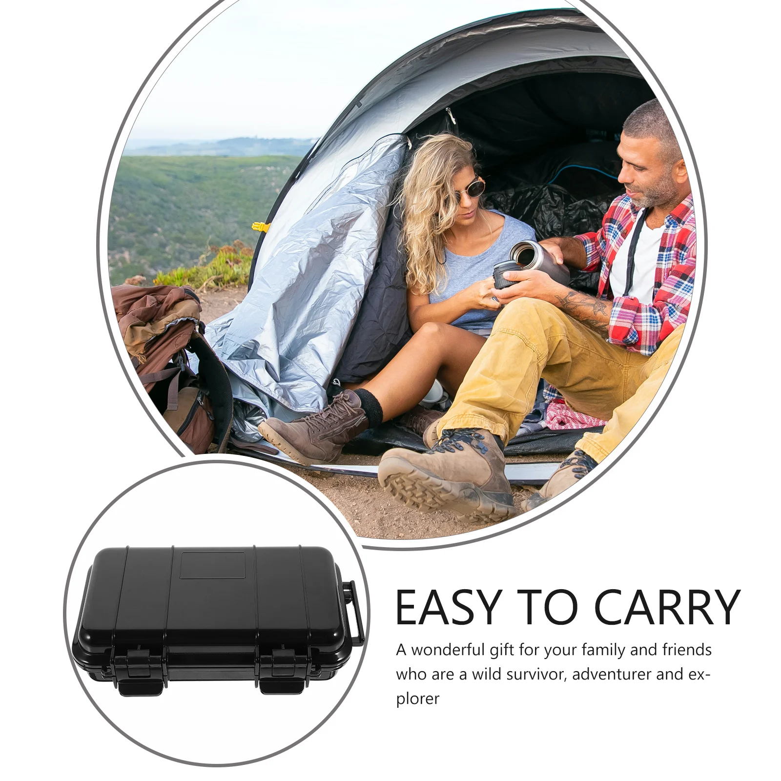 

Waterproof Box Shockproof Wear-Resistant Outdoor Storage Case Compact Survival Gear Lightweight Protective Sponge Lined Small