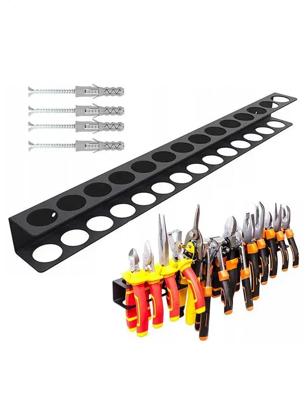 Wall Mount Wrench Screwdriver Organizer Tools Storage Base Stand Wrench Plier Hardware Tool Storage for Garage Workbench Edge