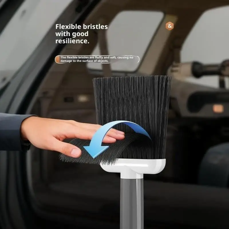 Weiche Borsten-Handstaubbürste, multifunktional, mit Aufhängeloch, Spaltbürste zur Staubentfernung, ergonomische Reinigungsbürste für Fahrzeuge – Detail 8