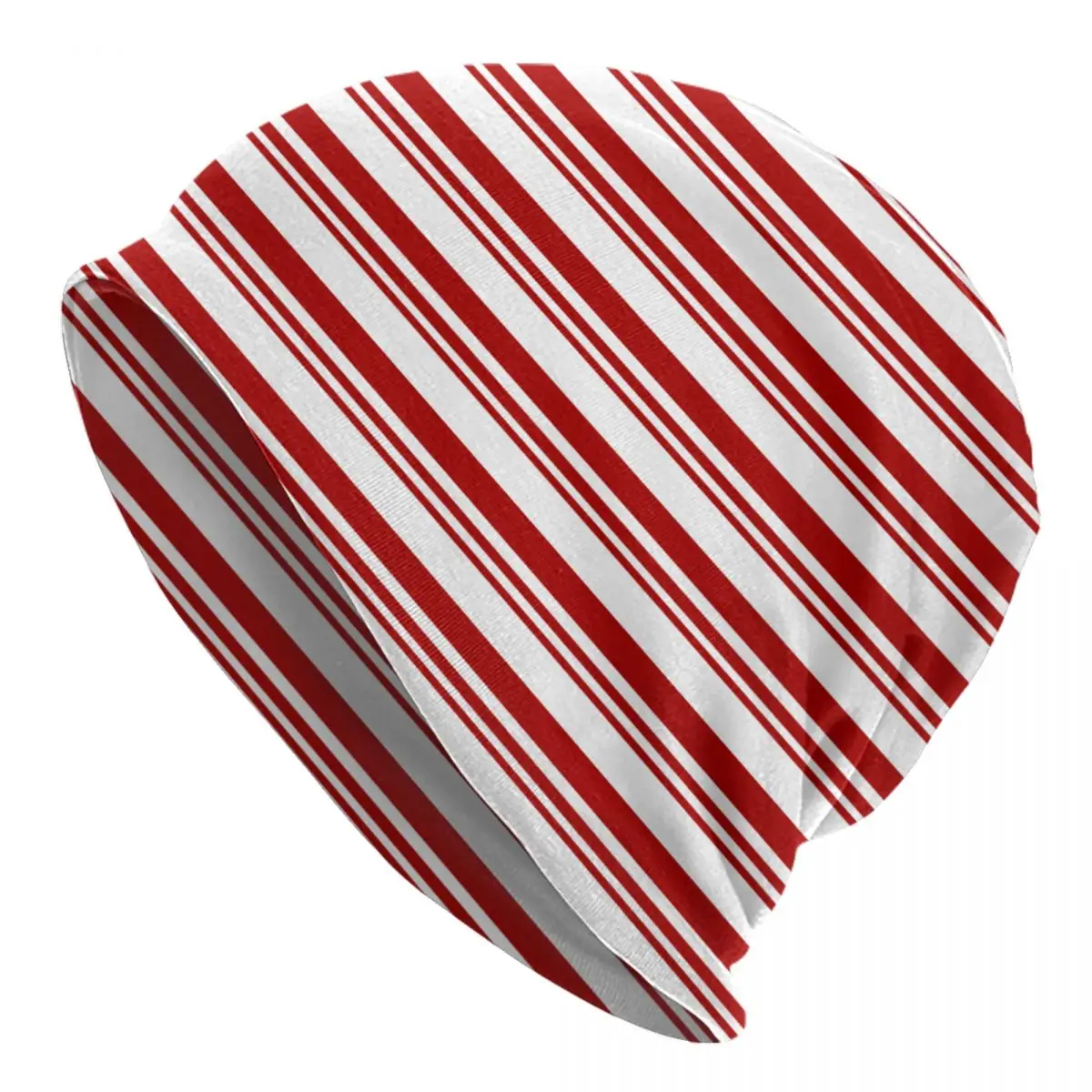 

Christmas Candy Cane Stripes Bonnet Hats Fashion Outdoor Skullies Beanies Hat for Men Women Knitting Hats Thermal Elastic Caps