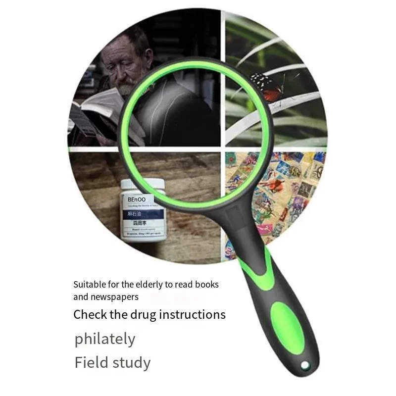 10-fache Lupe für Kinder, Senioren, tragbare Leselupe, 50 mm Vergrößerungslinse zum Lesen von Wissenschaft, Naturerkundung – Detail 4