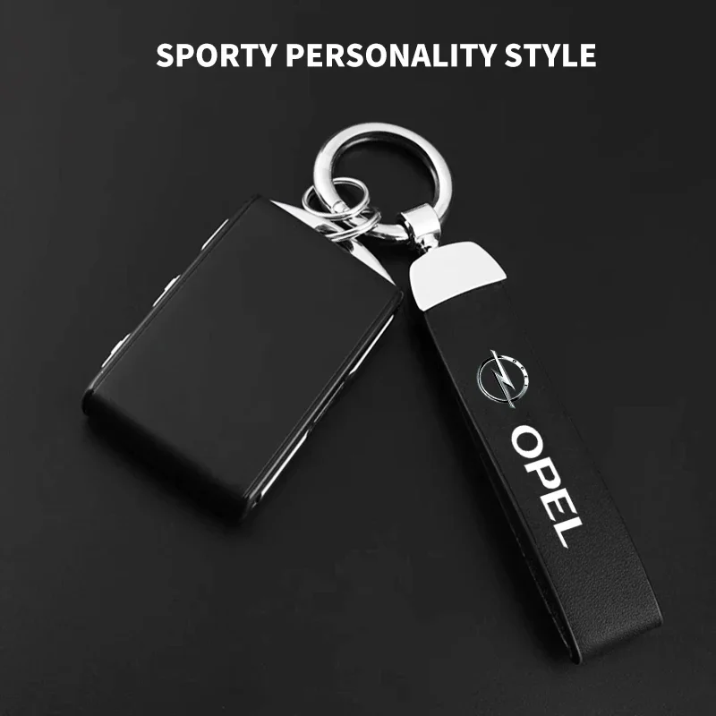 Car Metal Key Chain Fine Leather Emblem Key Ring For Opel Skoda Peugeot Citroen LEXUS Infiniti Dacia Tesla Cadillac Land Rover view 6