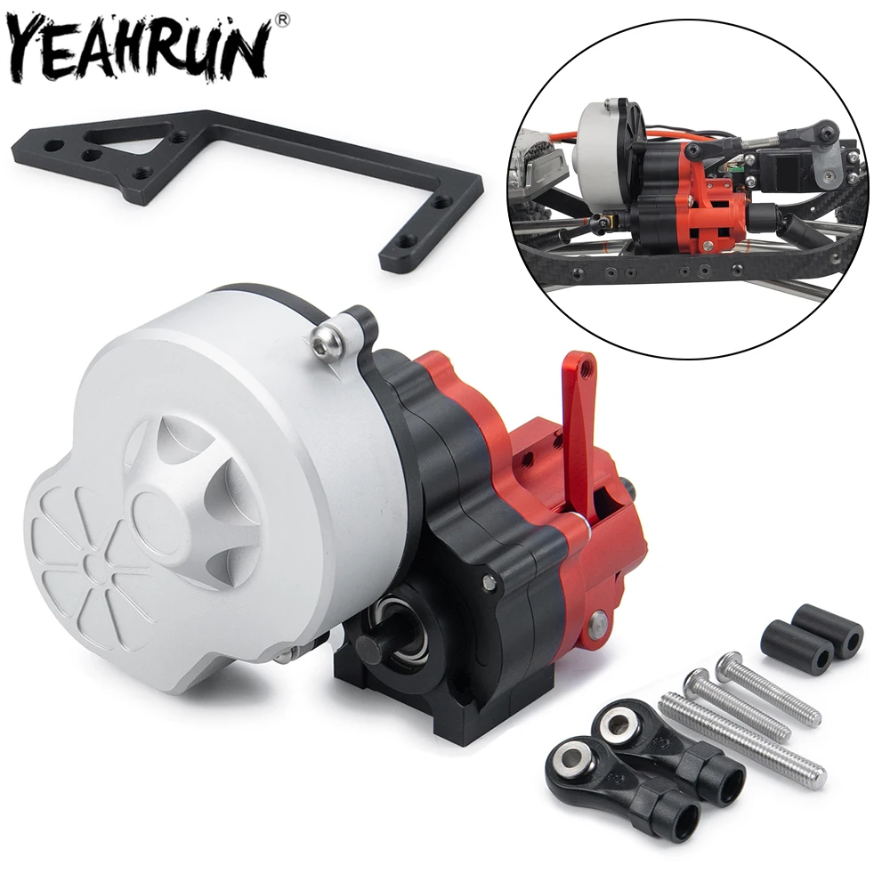 YEAHRUN Complete Metal Gearbox Cutoff Gear Box Transmission Gearbox Set For 1/10 Axial AX10 SCX10 Wraith RC Crawler Car