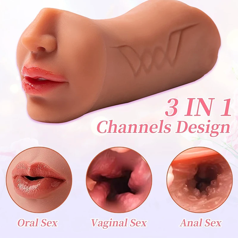 Male Masturbator, Climax Pocket, Vaginal Mouth 3-in-1 Sex Vaginal Texture, Realistic Sexual Pleasure, Deep Throat, Adult Sex Toy - view 5