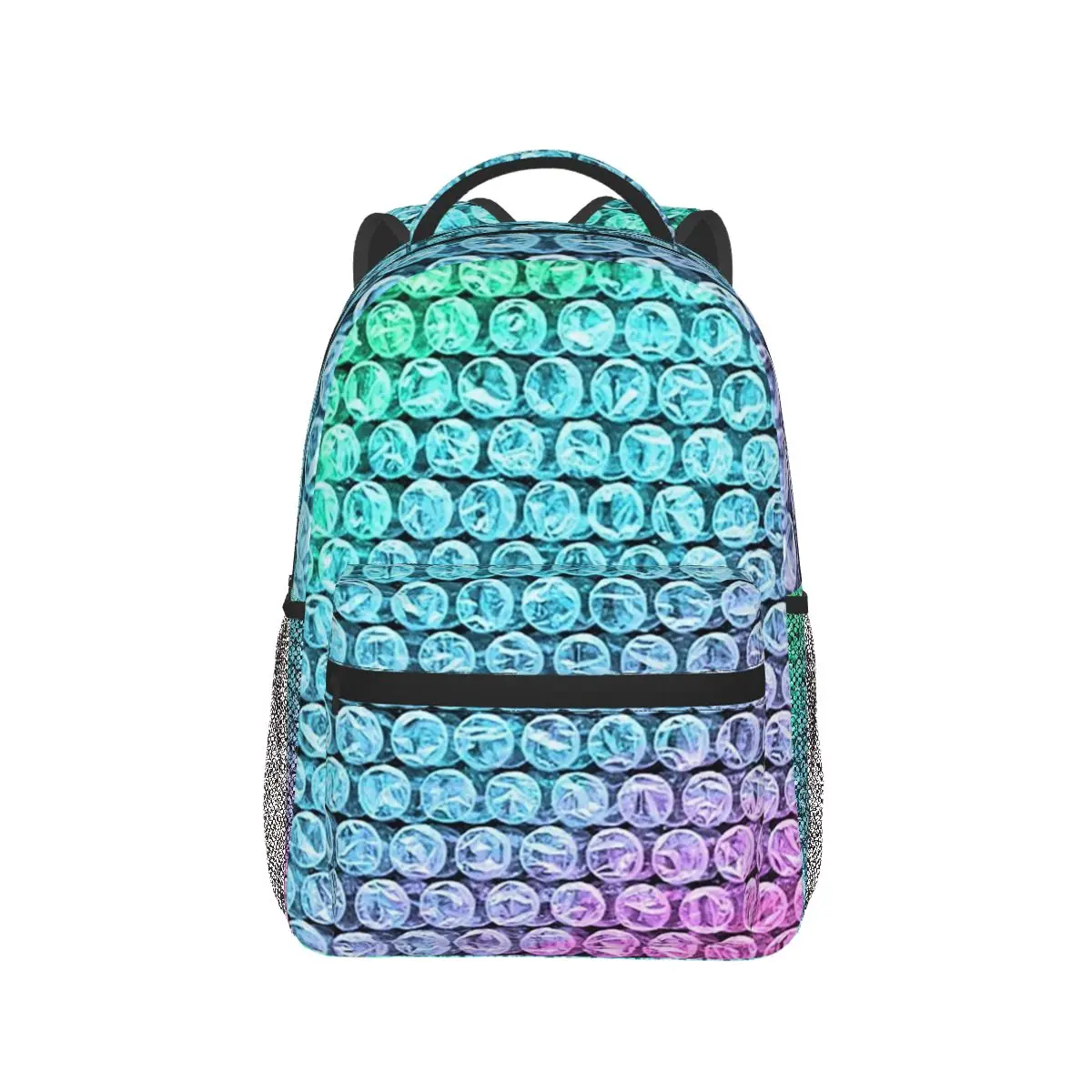 Mochilas coloridas con burbujas de arcoíris para niños y niñas, mochila escolar de viaje, bolso de hombro de gran capacidad