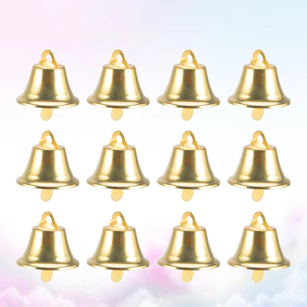 100 قطعة أجراس عيد الميلاد ديكور صغير DIY المعلقات المعلقة 16 مللي متر لشجرة الحفلات هدية التفاف الحلي الصغيرة الحرفية #4