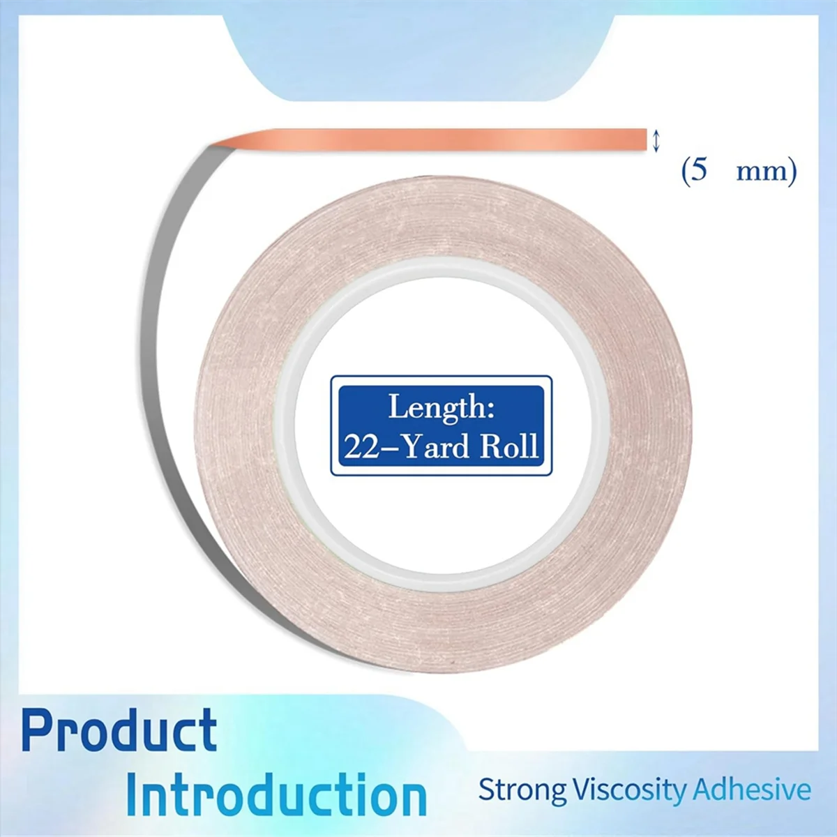 

AS97 Лента из медной фольги на основе 5 мм для витражей (2 рулона)