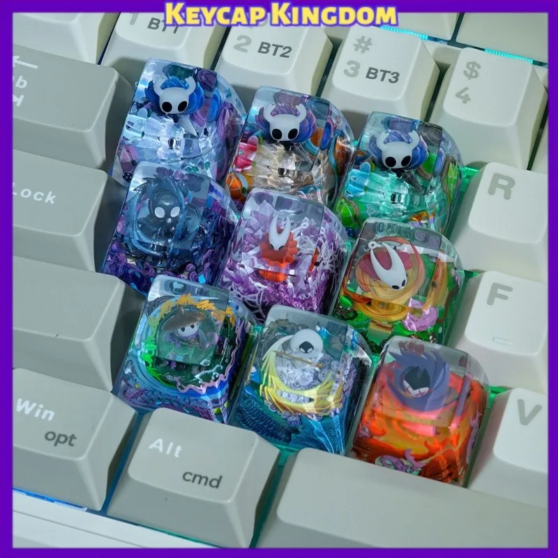 Hollow Knight Cute Anime Keycap Mechanical Keyboard Resin Transparent Custom Art Keycap Gaming Keyboard Accessories Gift Collect