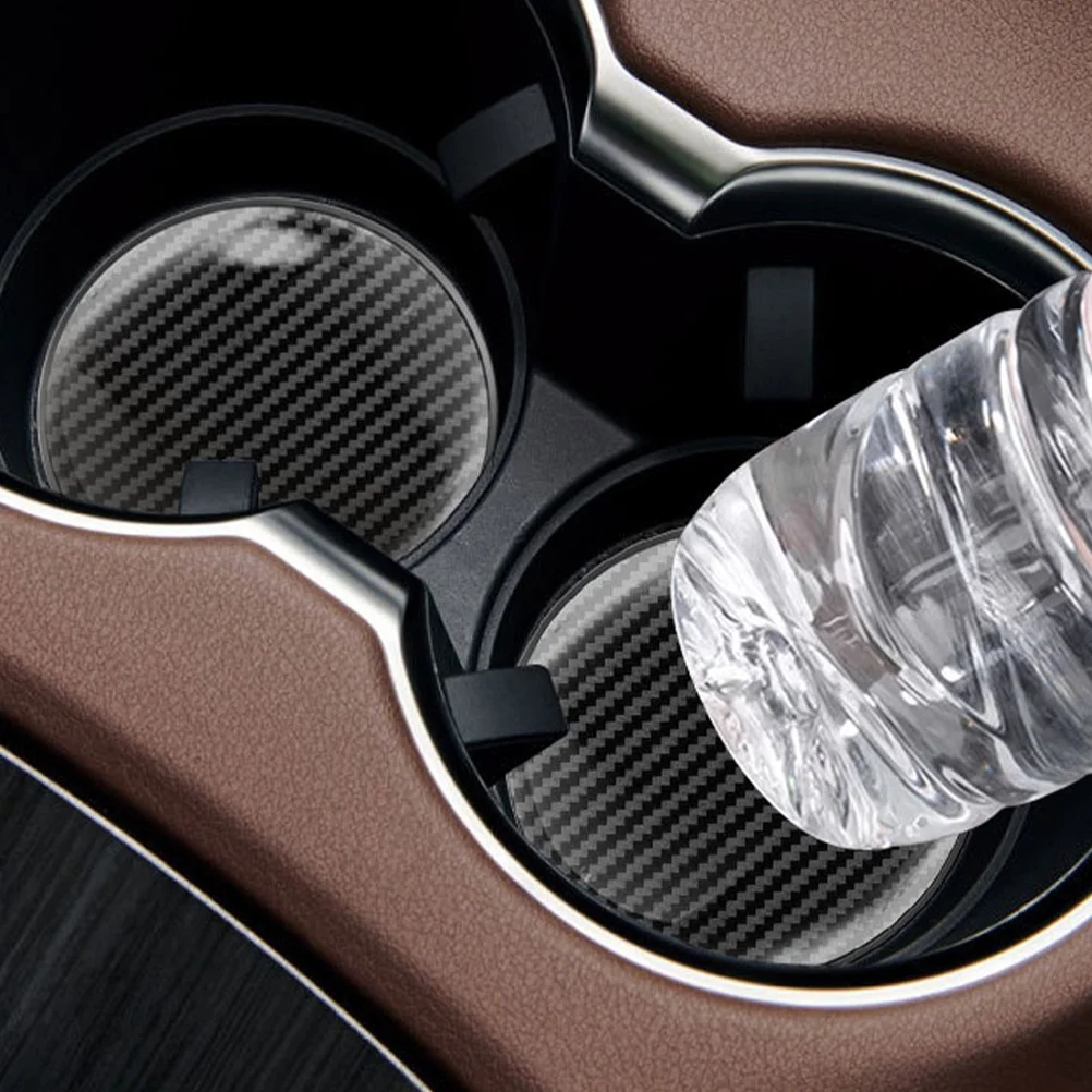 

2Pcs Reusable Plastic Coaster Anti-Scald Cup Mat Stylish Car Interior Decorations Coasters for Drinks Anti-Scald Cup Mat