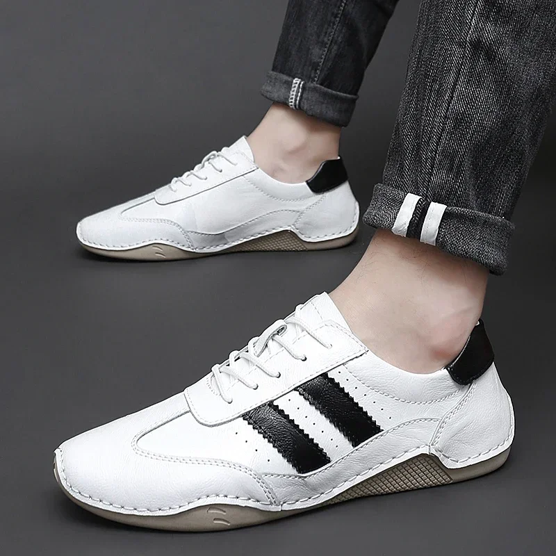 

2025 new Genuine Leather shoes men's leather shoes men's men's shoes casual shoes with light soft sole small white shoes men