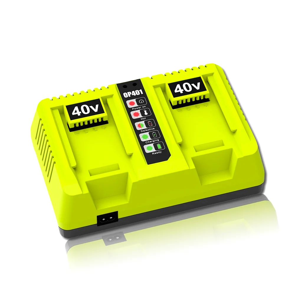 Dual OP401 40V Lithium-Ion Battery Charger 2A DC Output Electric Ryobi OP4050A OP4015 OP4026 OP4030 OP4040 OP4050 AU/EU Socket