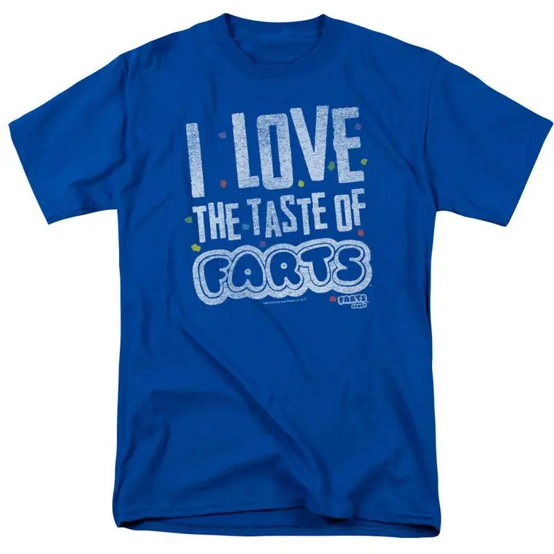 

Farts Candy Tasty T Shirt Mens Licensed Tangy Sour Royal Blue