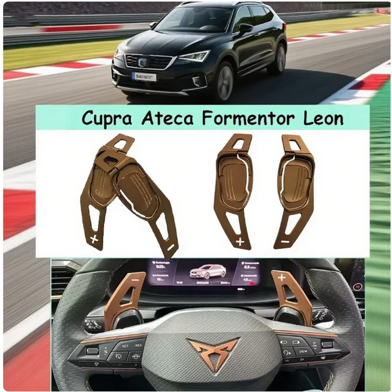 

For Cupra Ateca Formentor Leon 2021 2022 2023 Car Steering Wheel Shift Paddle Gear Paddles DSG Extension Styling Car Accessories
