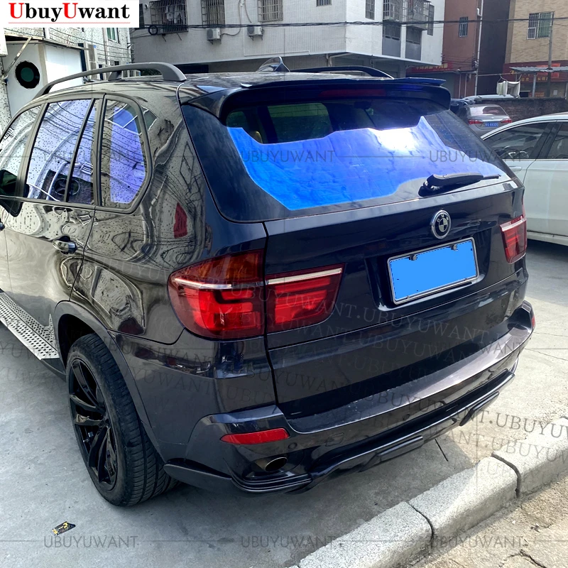 For BMW X5 E70 F15 Roof Spoiler Rear Trunk Wing ABS material Black/Carbon Color Refit Accessories For BMW X5 E70 F15 2008 - 2016