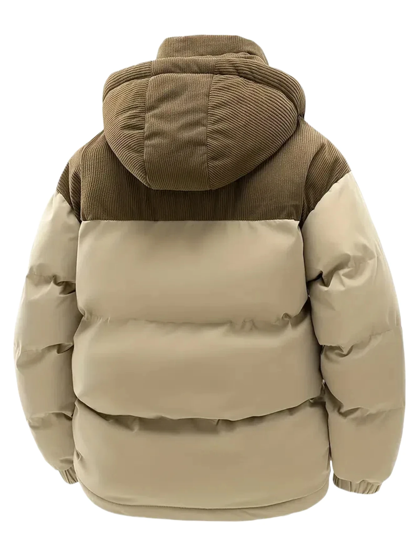 Men Autumn Winter Corduroy Jacket Casual Warm Hooded Coat Removable Hood Winter Overcoat Suitable for Leisure Formal Occasions