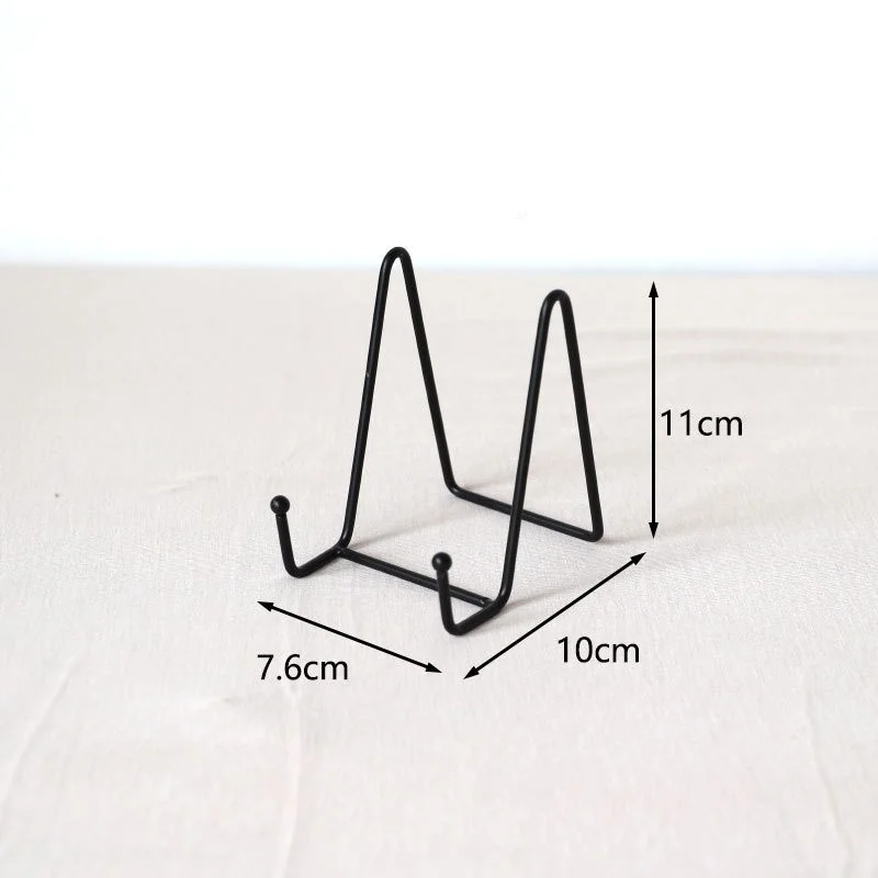 Eisen Kunst Magazin Display Stand Geschirr regal Platte Schüssel Bilderrahmen Fotobuch Sockel halter Home Dekoration Lagerung Ornamente – Detail 11
