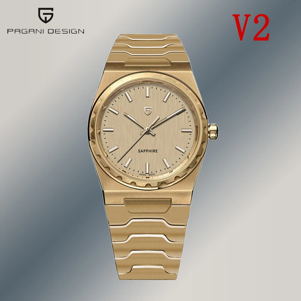 PAGANI DESIGN 2025 New Thin 7mm Fashion Men's Quartz Watch 10Bar Waterproof Stainless Steel Sapphire C3 Upgrade V2 reloj hombre