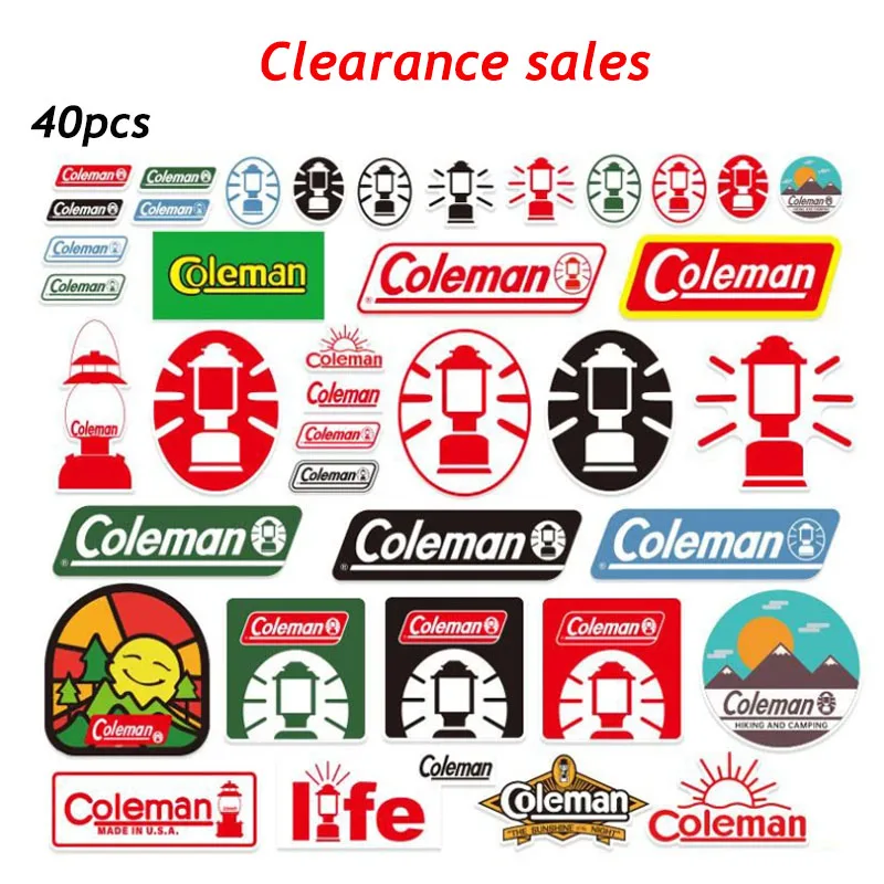 

[Clearance Sales] 40 Pcs/Set Outdoor Camping Travel Stickers Tent Lighting Decals Luggage Storage Box Laptop Waterproof Stickers