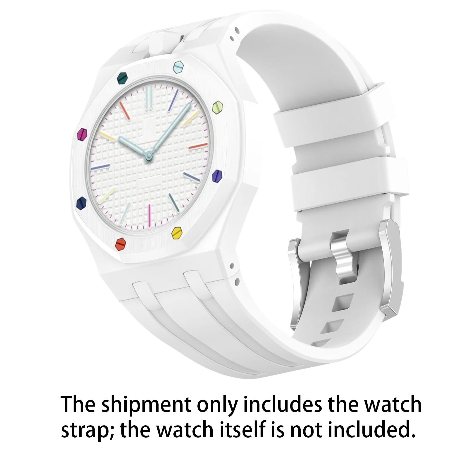 For Swatch AP Royal Pop Frame Bumper Cases Band Shockproof Integrated PC Case Silicone Straps Pocket Watch Modified Wrist Strap