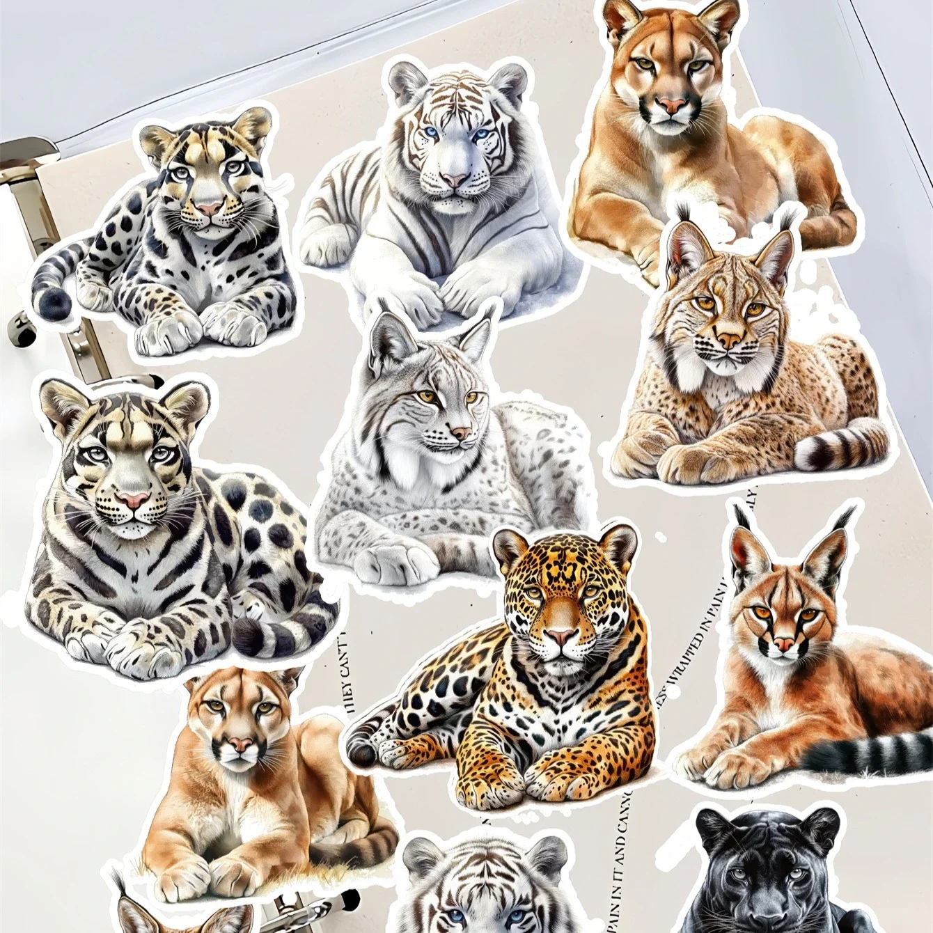 

17 шт. лесные звери, львы, черные леопарды, тигры, бумажная наклейка, наклейка для телефона, автомобильный чехол, водонепроницаемый ноутбук, велосипед, ноутбук