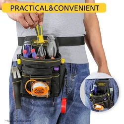 Electrician Tool Waist Bag - Durable, Portable, Multifunctional, Made of Textile Materials, No Assembly Required, Battery-Free
