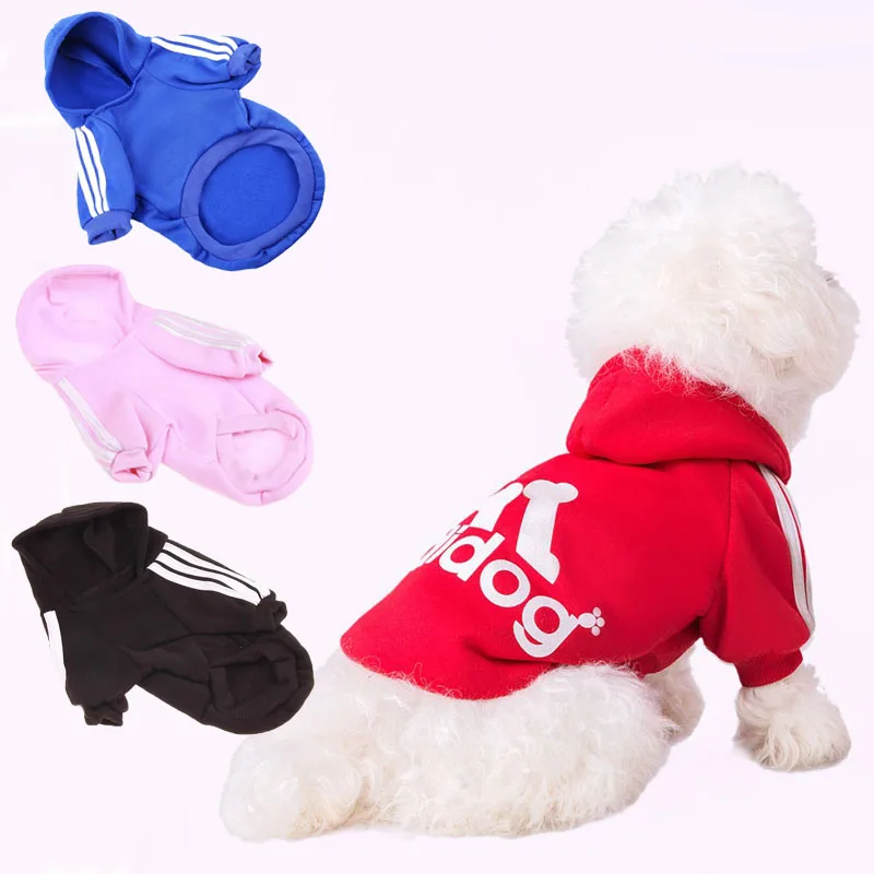 Adidog Pet Sweatshirt Dog Hoodies for Small Medium Dogs, Autumn Winter Fleece Lined Dog Clothes Puppy Chihuahua Coat Clothing