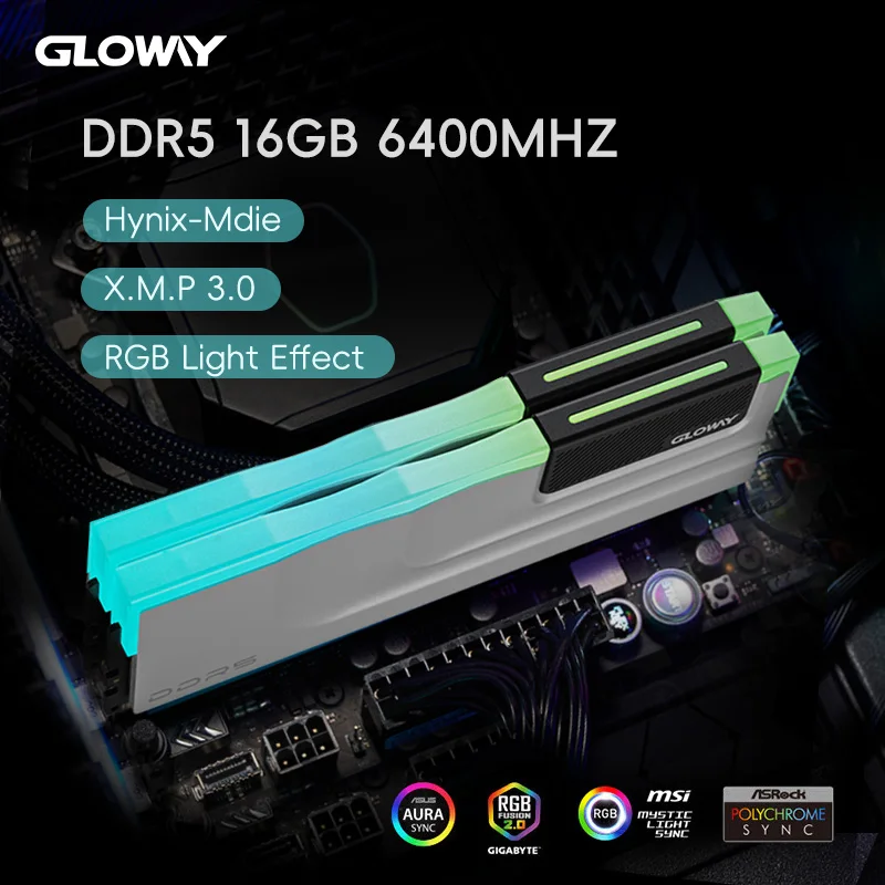 Imagem -02 - Gloway-desktop Memory Ram Kit 16gb x2 32gb Rgb 6000mhz 6400mhz Rgb Udimm Dual Channel Computador