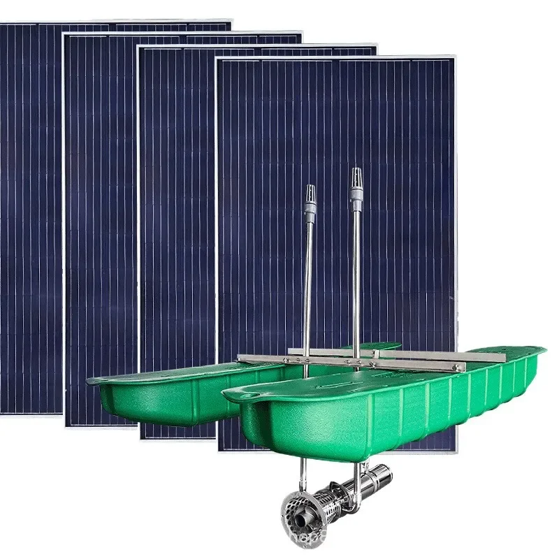 River pond push flow aerator, solar aerator, photovoltaic fish pond aquaculture oxygen exposure machine