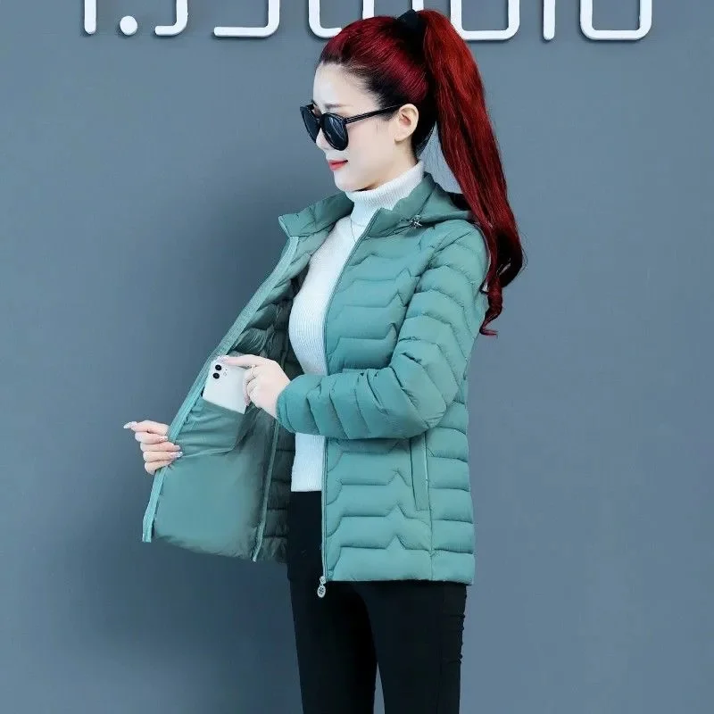 2023 New Winter Jacket Women Parkas Pocket Thicken Loose Warm Hooded Coat Jackets Female Korean Bread Parka Down Cotton Coats