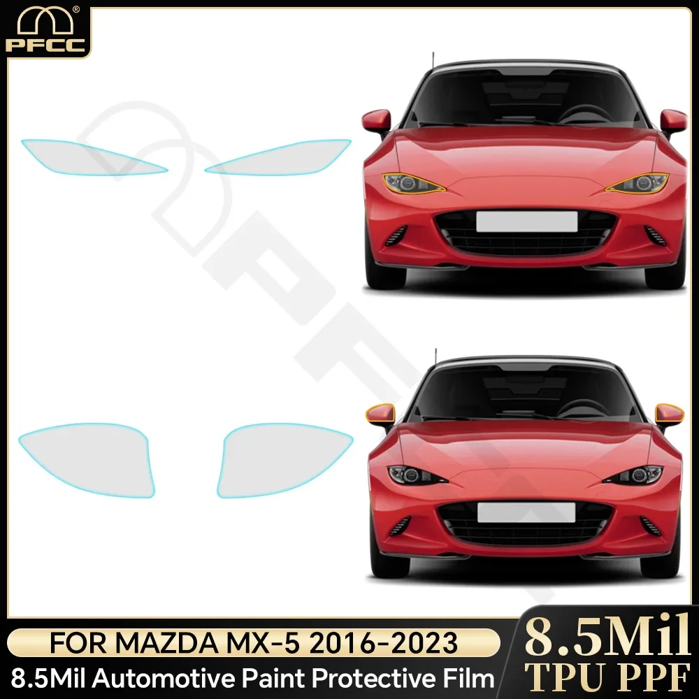 

For Mazda MX 5 2016-2023 Protection Film PPF Kit Clear Rearview Mirror Anti Scratch Transparent Car Headlight Film Accessories