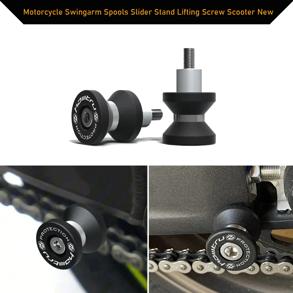 

6MM 8MM 10MM ABS Aluminum Motorcycle Swingarm Spools Slider Stand Lifting Screw Scooter New For Ducati BMW YAMAHA Honda Kawasaki