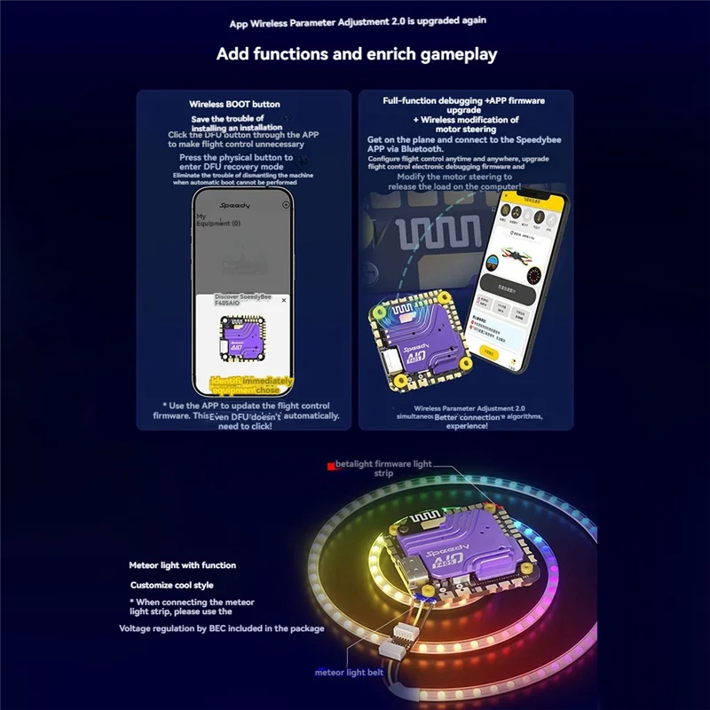 ABZZ-For Speedybee F405 AIO 비행 컨트롤러 40A Blue-Jay 3-6S FPV 프리스타일 드론용 통합 비행 컨트롤러