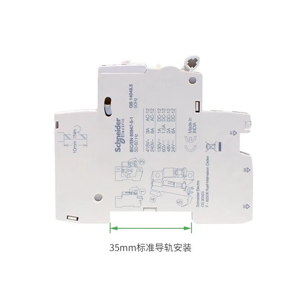 100% Original Schneider Auxiliary Contact A9A26907 Replace A9A26927 IC65N 1P Acti9 iSD 1OC AC/DC Electric Breaker Fault Contact