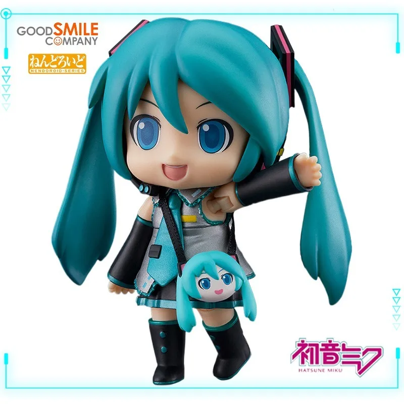 Oryginalny, autentyczny Vocaloid Hatsune Miku Mikudayo Nendoroid 1714 10th Anniversary Ver 10cm Kolekcjonerski Model Figurka Zabawka Prezent