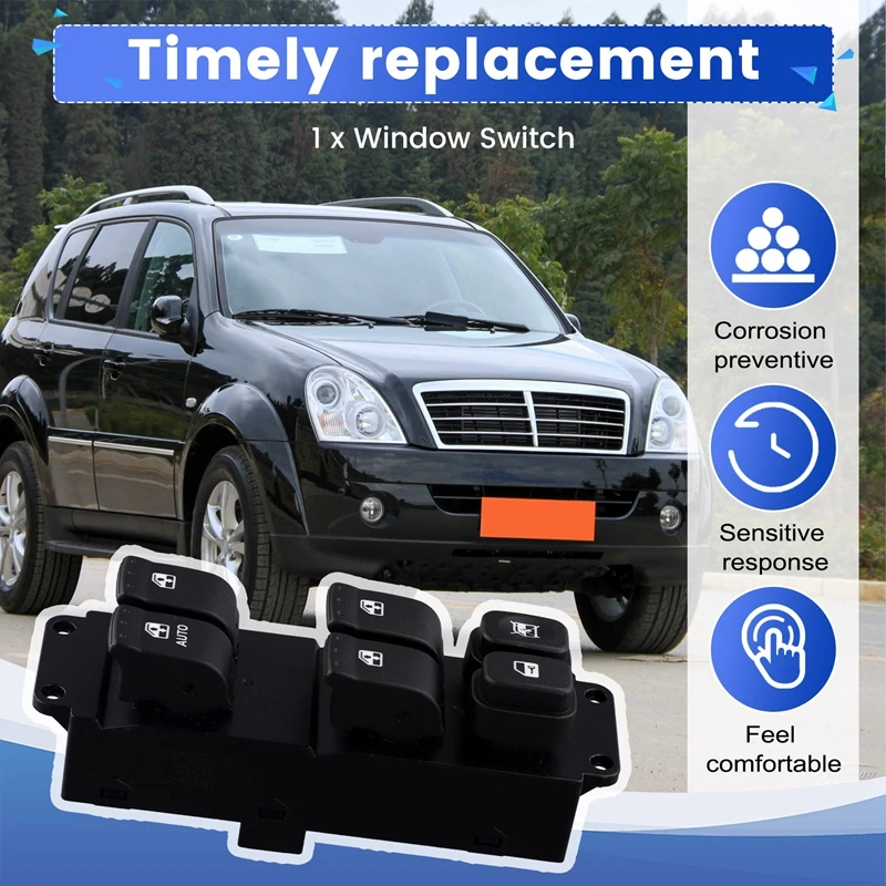 

Car POWER WINDOW MAIN SWITCH For Ssangyong REXTON 2004-2011 8582008C04HEN=8582008C04HCX