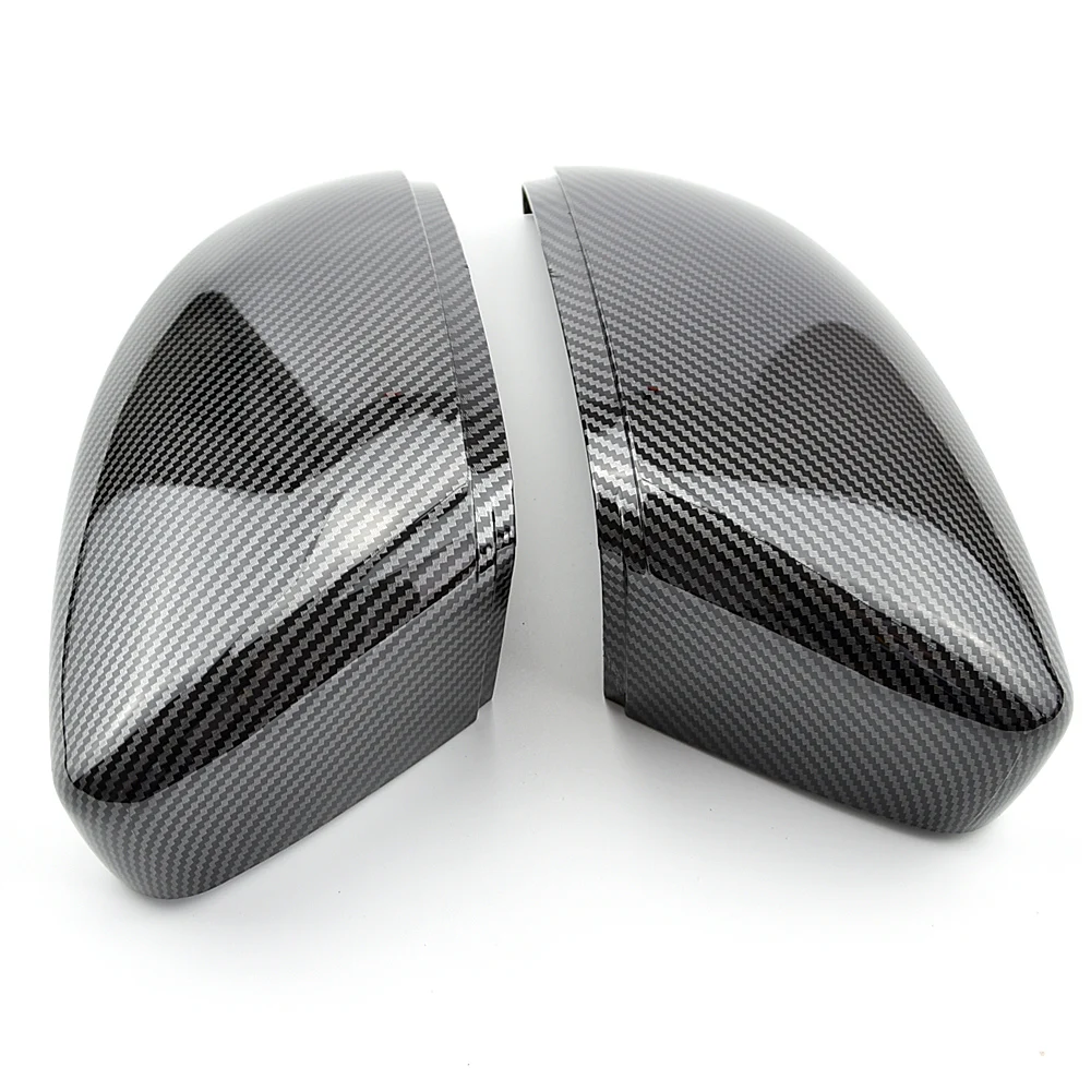 Black Side Mirror Cover Caps For VW Passat CC B7 Scirocco Jetta MK6 Beetle Rearview Mirror Housing Automotive Accessories