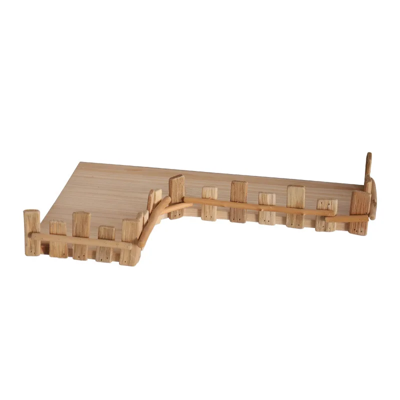 

Creative original wooden storage rack, corner bookshelf, corner tripod