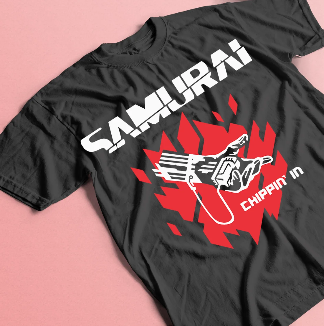 Unisex Chippin In Cyberpunk Samurai Never Fade Away Graphic T-Shirt