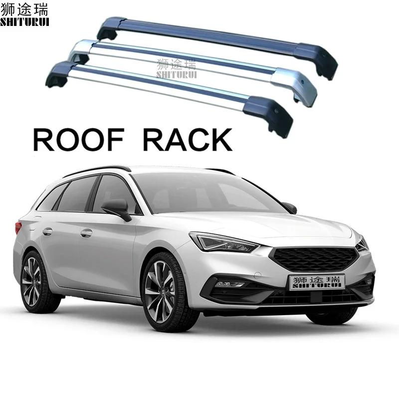 2Pcs Roof bars For Seat Leon ST, 5dr Estate 2017 2018 2019 2020 2021 Aluminum Alloy Side Bars Cross Rails Roof Rack Luggage SUV