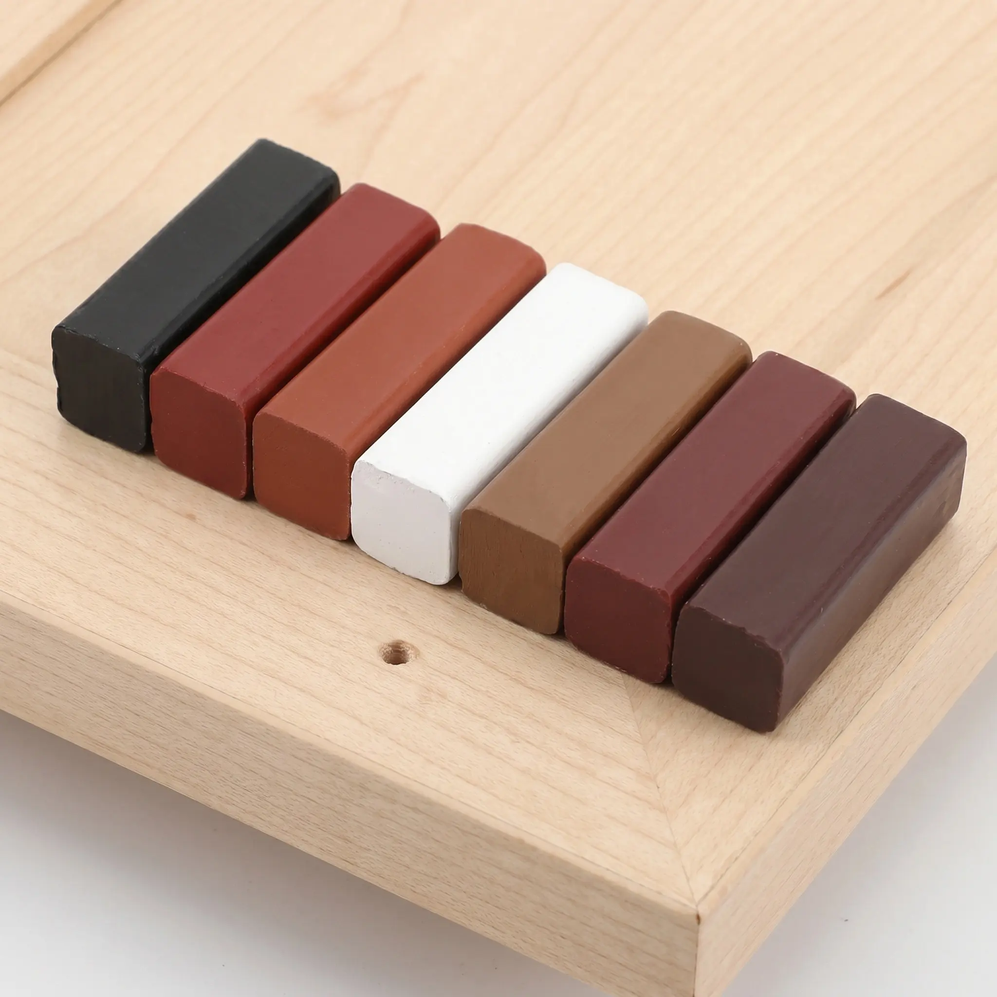 7Pcs Furniture Repair Wax Blocks 4x1.5x1.1cm Wood Floor Scratch Remover Hardwood Dent Crack Melt Wax for Cabinet Table Laminate