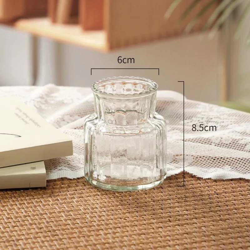 1szt Nordic Creative Transparent Vases for Plant Bottle Flower Pot Hydroponic Terrarium Arrangement Container Flower Table Vase