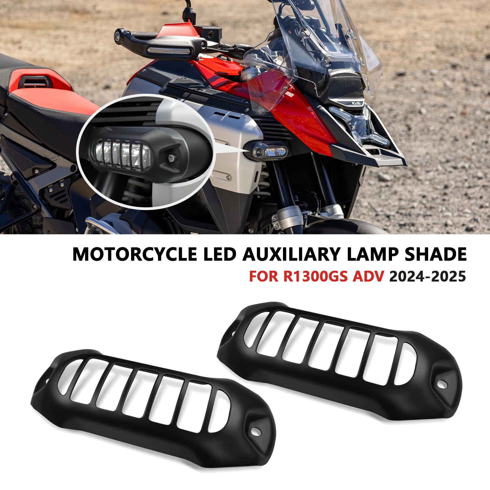 For R1300GS ADV R 1300 GS Adventure 2024 2025 Turn Signal Protector Grille Mesh LED Auxiliary Light Cover Motorcycle Accessories