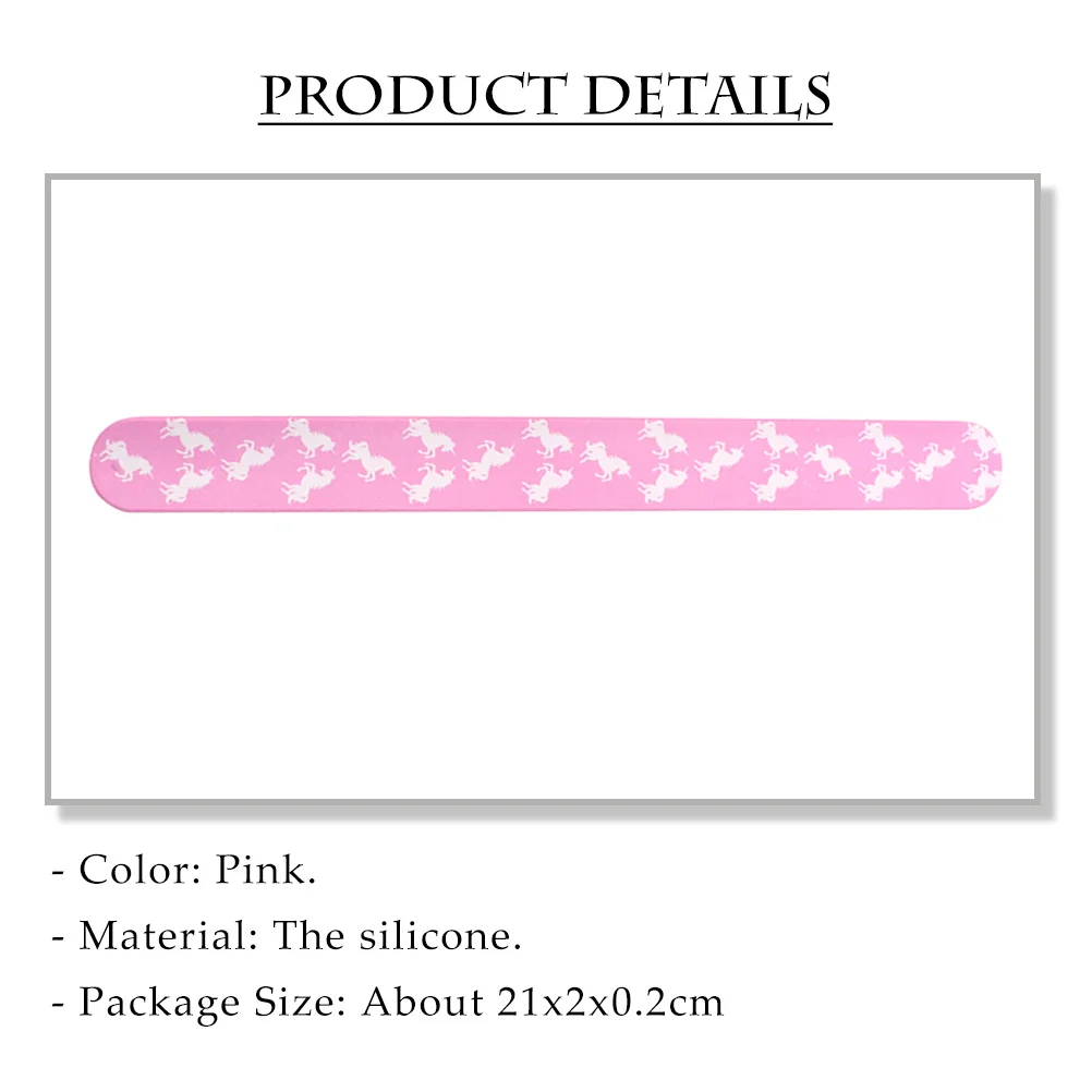 Bransoletka dla dzieci z wzorem jednorożca, różowa, silikonowa, zapinana na zatrzask, upominek na przyjęcie, dekoracja świąteczna dla dzieci, zabawny dodatek.