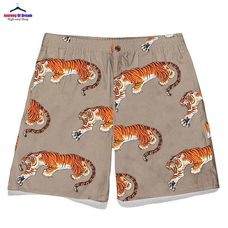 Summer Brand High-end Shorts Best quality Mens Womens WACKO MARIA Hundred Tigers Totem Hawaii Shorts