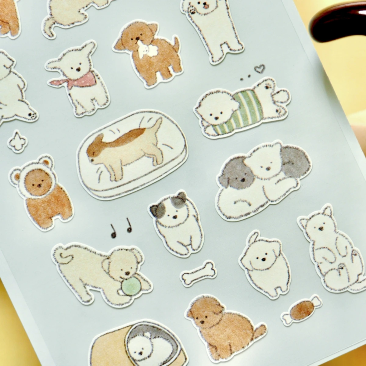 Korean Import Brand Suatelier Good Friend Puppy Paper Sticker Scrapbooking Diy Journaling Diary Decor Stationery Sticker 1191