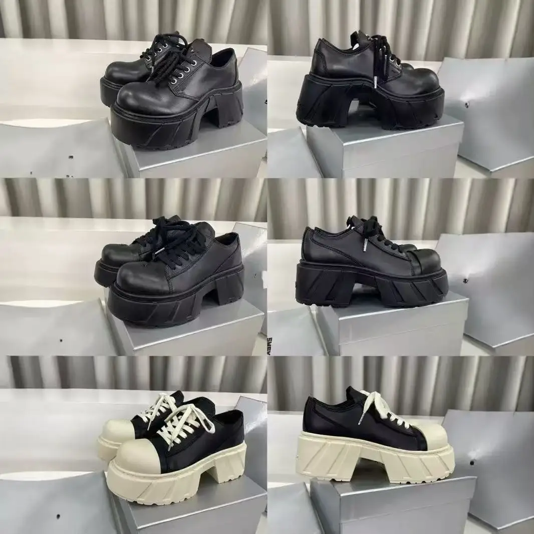 2025 جديد إمرأة أسود فاسق منصة حذاء كاجوال جودة عالية المرأة المنخفضة قطع عالية عبر جير أحذية رياضية أحذية نسائية #4