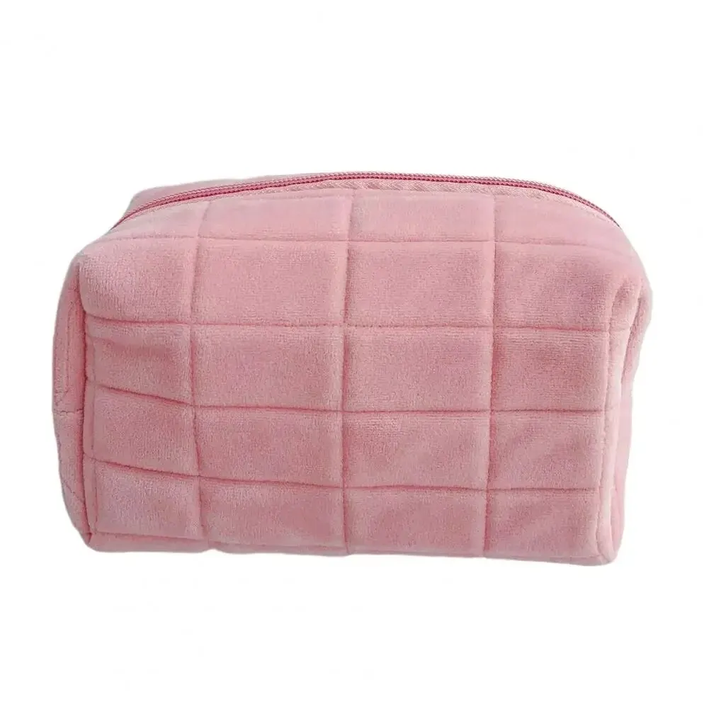 Borsa cosmetica borsa da viaggio per il trucco borsa da toilette borsa per il lavaggio per il viaggio multifunzionale morbida peluche soffice