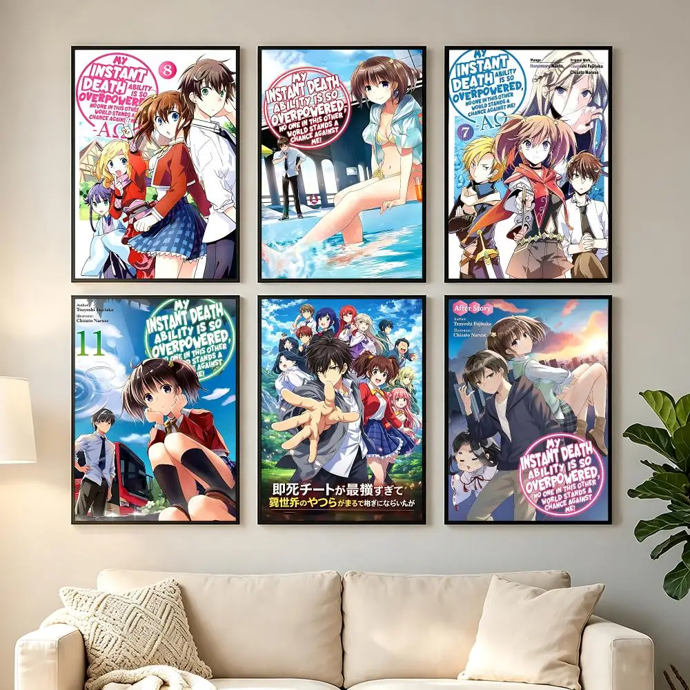 Anime Instant Death Ability Poster Poster HD Printing Comfortable and Fresh Style Wall Art Home Decor Living Room Cafe Gift